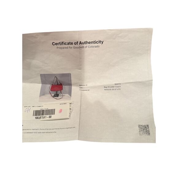 COACH Legacy Leather Double Gusset Hobo in Pink Scarlet - Picture 6 of 6